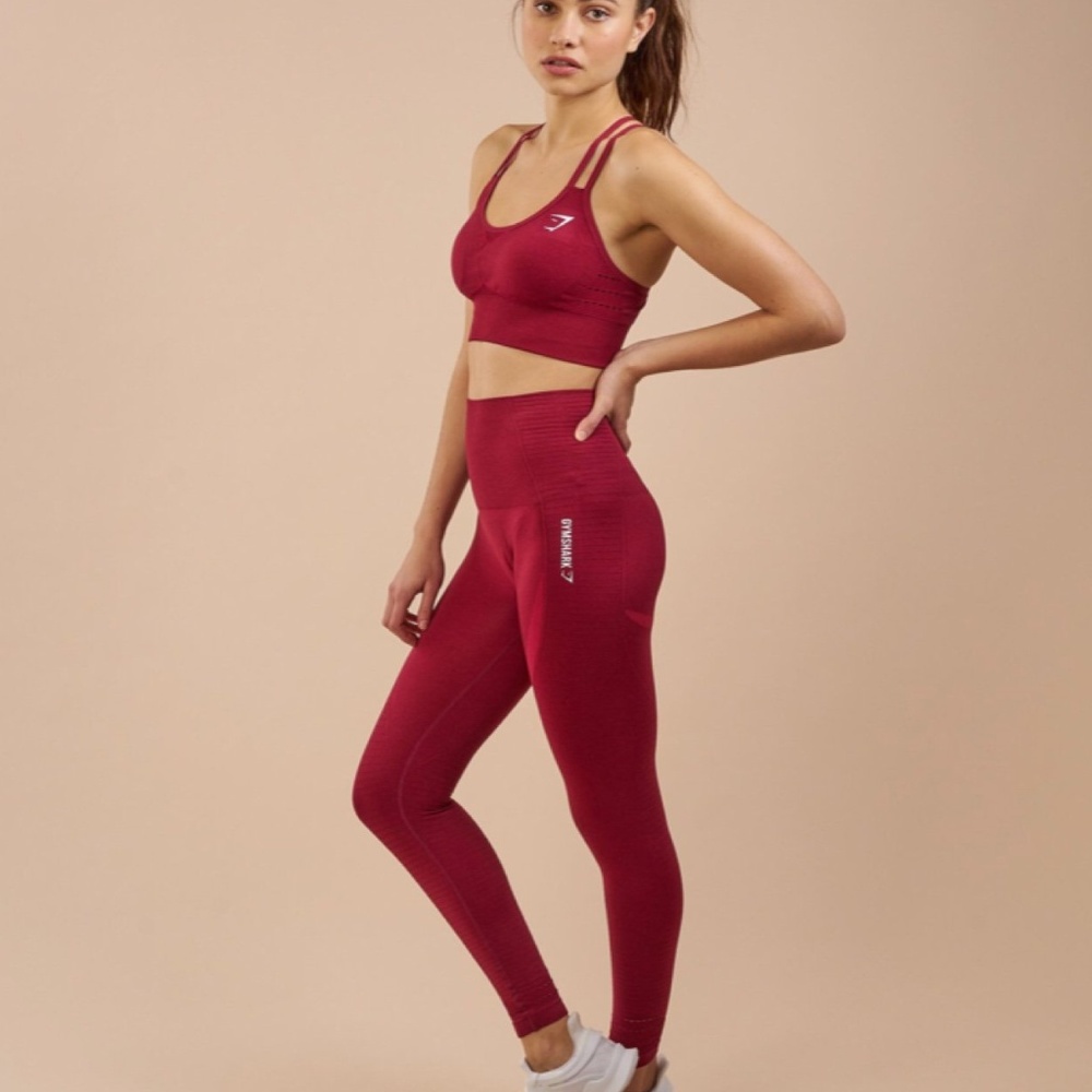 Gymshark High Waisted Seamless Legging - Beet Marl